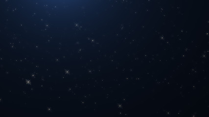 Fototapeta na wymiar Night starry skies with twinkling or blinking stars background.