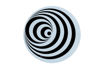 Optische T&auml;uschung: sich drehende Scheibe mit Ringen