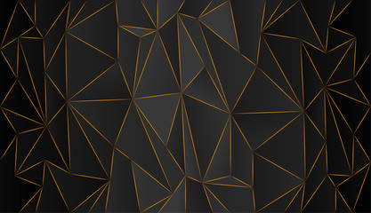 Abstract polygonal dark black background.To see the other vector geometric backgrounds , please check Abstract Polygonal Backgrounds collection.