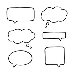 Set of speech bubbles for infographics. Vector illustration isolated on white background