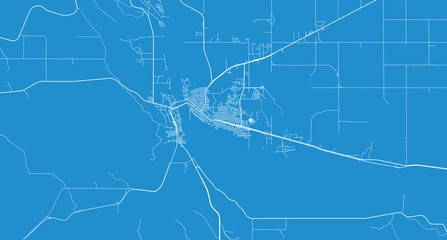 Urban vector city map of Pierre, USA. South Dakota state capital