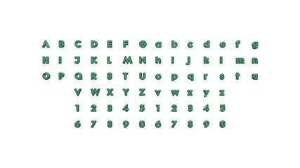  written by individual letters on the wall by 3D rendering using a white background and casting shadow from top light