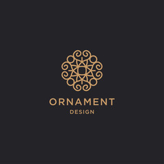 Ornament logo template - vector