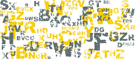 Creative and modern background with letters.