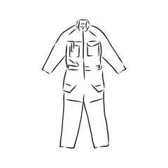 Vector illustration of men's overall. men's overalls vector sketch illustration