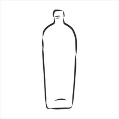 Vector of Sketch Bottles. Vector of Sketch Bottles. glass bottle, vector sketch illustration