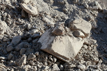 Bauschutt und  Trümmer eines abgerissenen Hauses,  Bremen, Deutschland, Europa