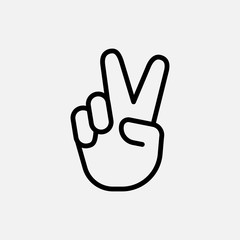 Hand gesture peace illustration template