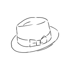 hat vector illustration sketches template. hat, vector sketch illustration