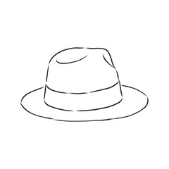 hat vector illustration sketches template. hat, vector sketch illustration