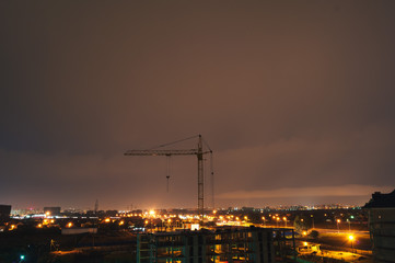 Lightning in Calgary. Lightning illuminating the Calgary Skyline