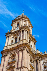 Fototapeta na wymiar Tower of the Cathedral of Malaga