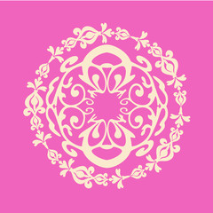 abstract floral background with mandala vector graphics design 