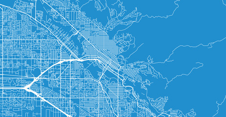 Urban vector city map of Boise, USA. Idaho state capital