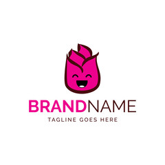 logo of cute dragon fruit