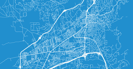 Fototapeta premium Urban vector city map of Santa Fe, USA. New Mexico state capital