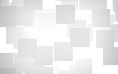 White abstract background. Misty backdrop with grey squares. 3D illustration