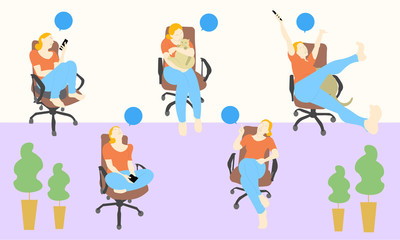 woman_椅子に座る女性