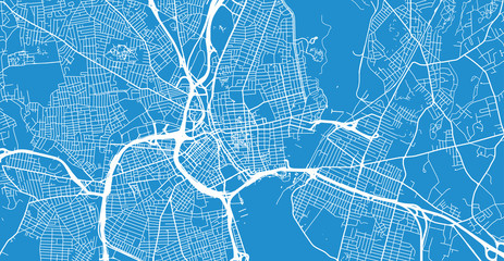 Urban vector city map of Province, USA. Rhode Island state capital