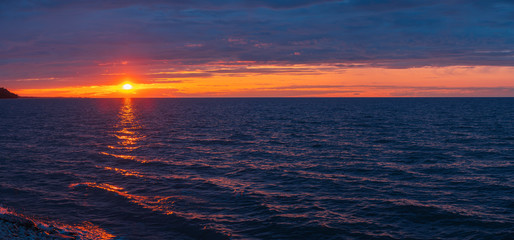 Sunset on the sea