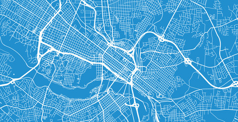 Urban vector city map of Richmond, USA. Virginia state capital