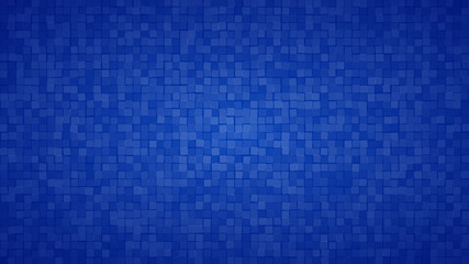 Fototapeta na wymiar Abstract background of small squares or pixels in blue colors