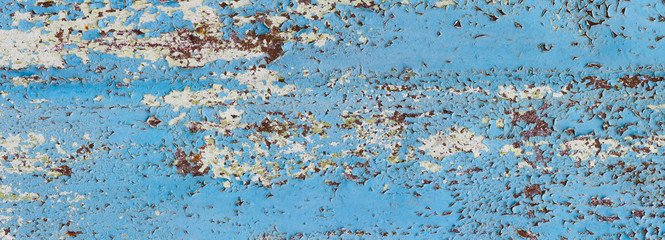 panorama texture of peeling paint close-up, space splot.  - obrazy, fototapety, plakaty