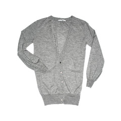 Fototapeta premium Male grey cardigan sweater isolated on white