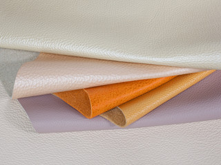Natural leather textures samples