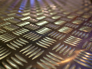 Steel flooring close up with texture for friction
