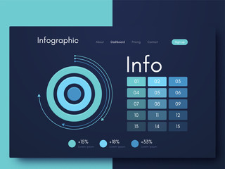 Fototapeta premium Vector graphic infographics. Template for creating mobile applications, workflow layout, diagram, banner, web design, business infographic reports