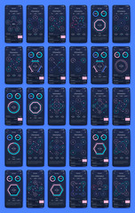 Modern infographic vector elements for business brochures. Use in website, corporate brochure, advertising and marketing. Pie charts, line graphs, bar graphs and timelines.