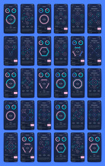 Modern infographic vector elements for business brochures. Use in website, corporate brochure, advertising and marketing. Pie charts, line graphs, bar graphs and timelines.