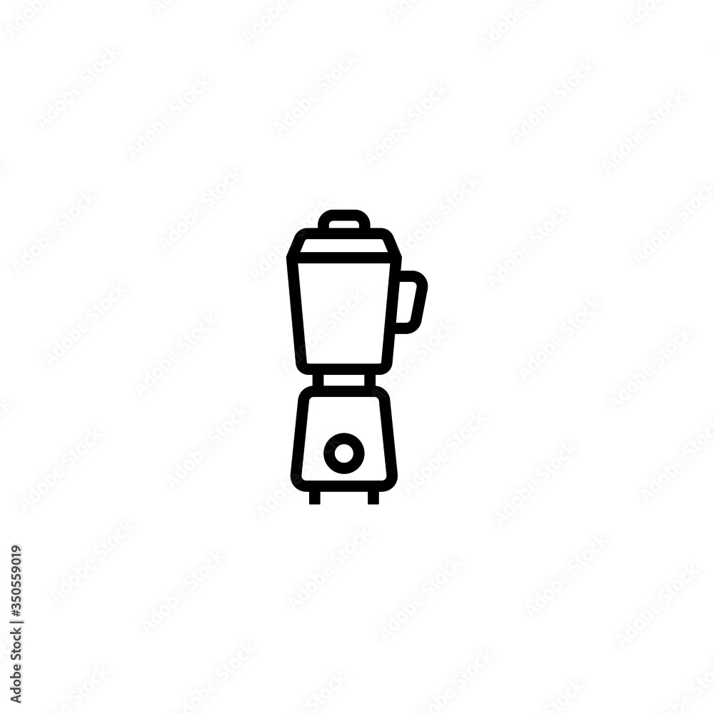 Poster blend vector icon in linear, outline icon isolated on white background
