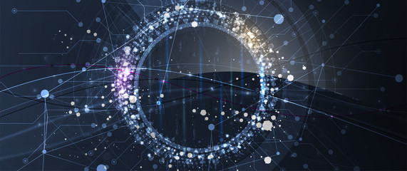 Abstract tech background. Futuristic technology interface