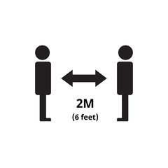 Social distancing Icon design. vector icon