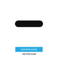 Minus vector icon, simple sign for web site and mobile app.