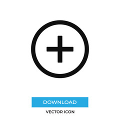 Plus vector icon, simple sign for web site and mobile app.