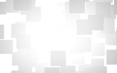 White abstract background. Misty backdrop with grey squares. 3D illustration