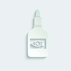 paper Eye drop bottle icon vector  Eye drops 
 icon