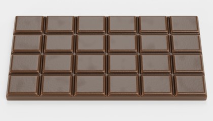 Realistic 3D Render of Chocolate Bar