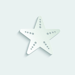 paper starfish icon vector sign