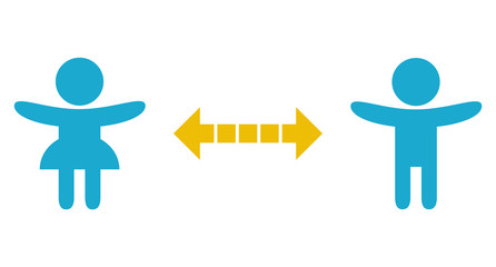Abstand halten - Kinder beim Spielen mit Abstand zueinander