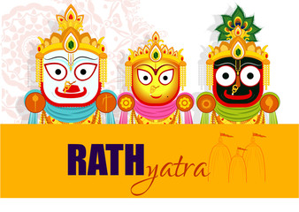 Puri Jagannatha Gods Vector Illustration, Artwork For festival posters, Info-graphics, Motion-Graphics