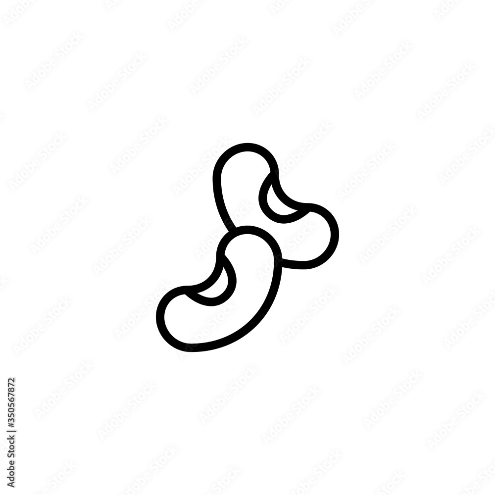 Poster bean vector icon in linear, outline icon isolated on white background