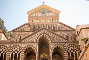 Catedral de Positano, costa amalfitana, Italia