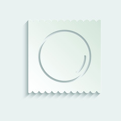 paper condom icon vector icon