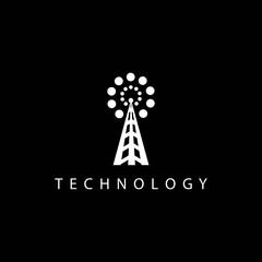 Technology logo template vector icon design