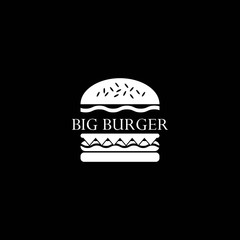 Big burger logo template icon design