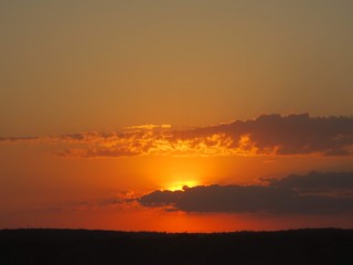Fototapeta premium sunset over the river